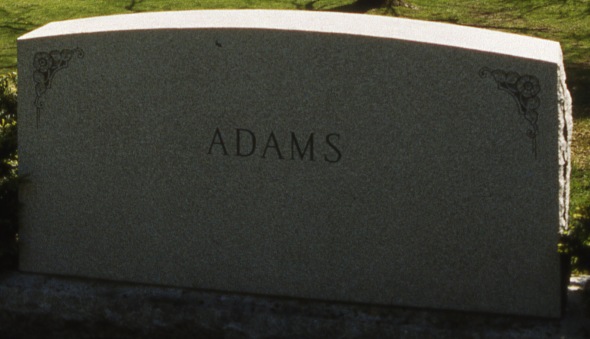 Adams gravestone